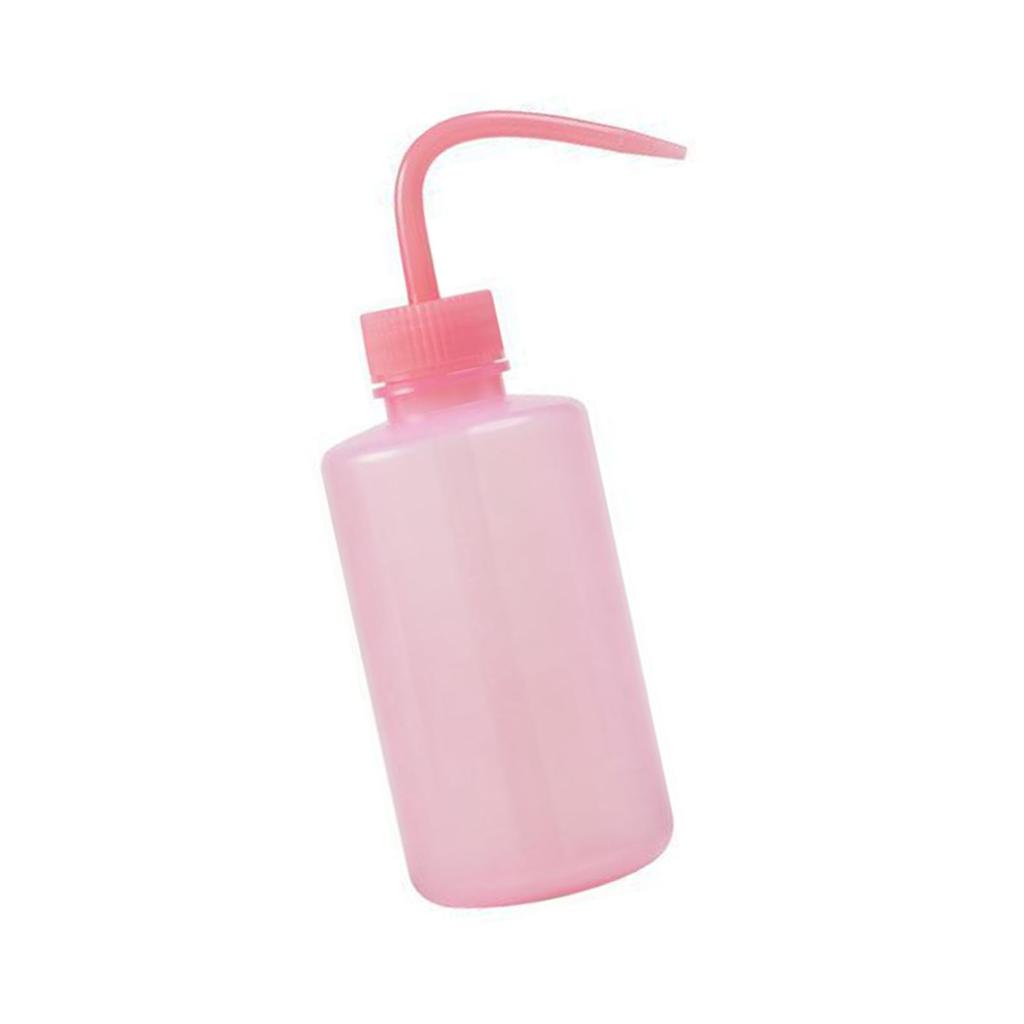 250ML Tattoo Waschflasche Tragbare Tattoo Gebogene Ausguss Sprühflasche Plastik Squeeze Flasche Werkzeug Rosa