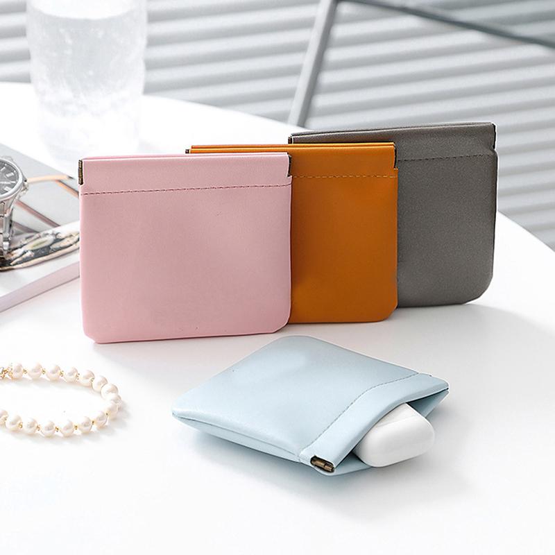 Mini Portable Pu Leather Earphone Bag Headphone Accessories Storage Mini Earbuds Package Case For Cable Dropship