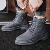 Men's All-match Geniune Leather Outdoor Ankle Boots Winter Warm Soft Plush Lining Snow Boots