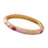 Chinese Style Vintage Cloisonne Bangle Enamel Women's Hand Bracelet Hollow Out Flower Bangle  Girls
