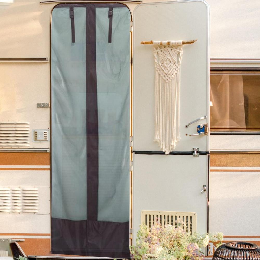 RV Mesh Screen RV Screen Door Privacy Curtain Breathable Campervan Accessories For Sun Protection Outdoor Travel Light Blocking