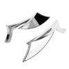 2pcs Motorcycle Rearview Mirrors 8mm 10mm Thread ChromePlated Motorbike Handlebar Side Mirror