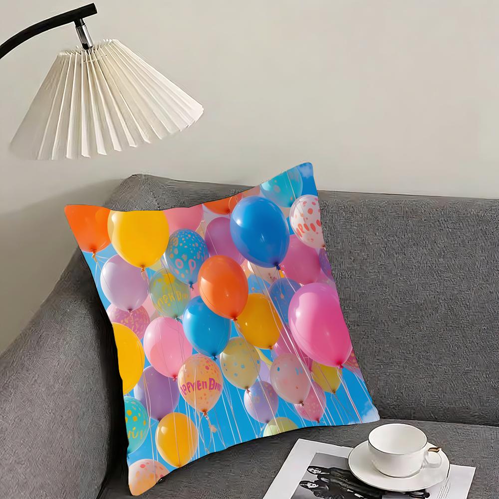 Balloon Fashion Cushion Cover Pillowcase Ultra Soft Skin Friendly Fabric Cloud Like Comfort  Concealed Zipper