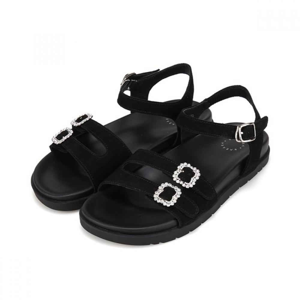 Barbara Daily Sandal Leather Jewel Buckle 2.5cm 2 Colors Bbj333 225/01.black