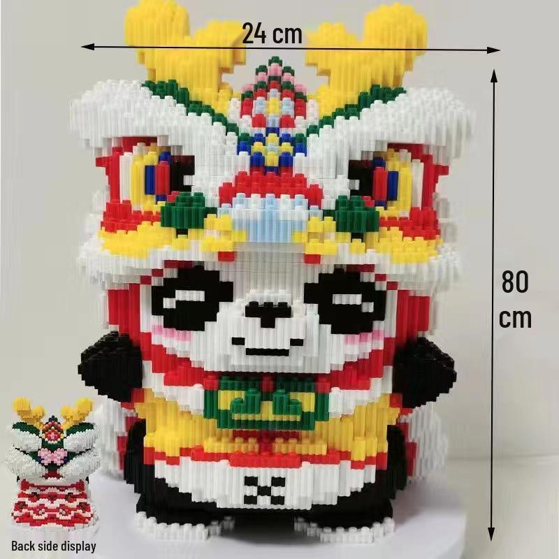 Girls' Compatible Lego: Violent Bear Building Block Series - Educational Micro-Block Interlocking Toys & Gifts