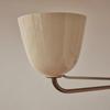 1950s Mid-Century Modern Brass Chandelier | Handmade Wooden Ball 5 Arms Italian Modern Ceiling Pendant | Stilnovo Brass Ceiling Fixture