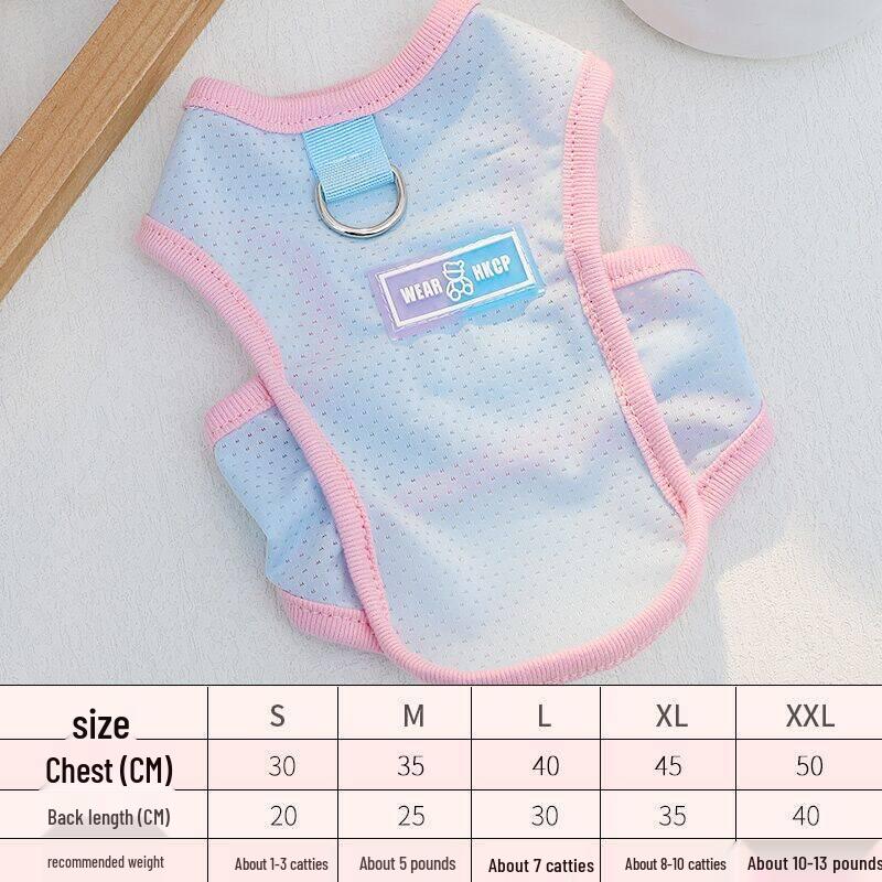 Summer Cool Vest for Small Pets - Sunscreen Protection for Bichon, Teddy, Pomeranian, Cats, and Dogs