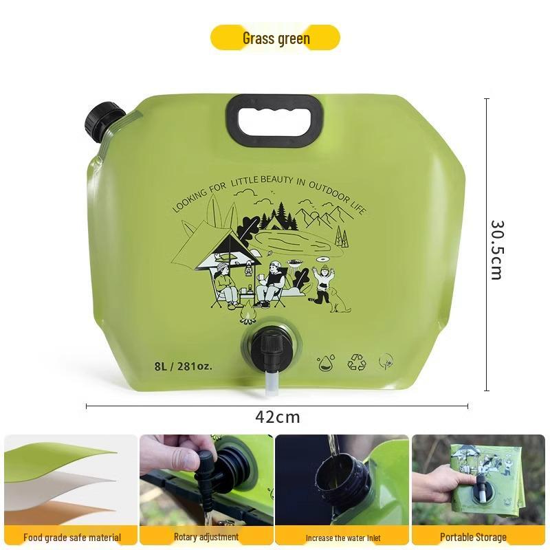 Portable Outdoor Folding Water Bag - Large Capacity, Food-Grade, Thickened Storage for Camping & Festivals