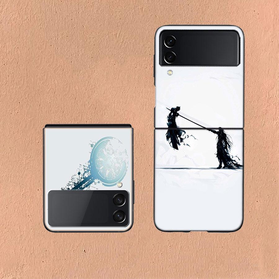Final Fantasy VII For Samsung Galaxy Z Flip 5 4 3 Case Shockproof Hard Cover Phone Z Flip 6 7 5G Z Flip 5 4 5G TPU PC Hard Coq