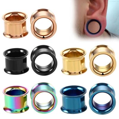 1-teiliges Set 2–20 mm Edelstahl-Gewinde-Ohrmessgeräte, Edelstahl-Gehörkanalstopfen, Ohrstöpsel, perforierte Ohrstütze, Ohr-Expander, Modeschmuck