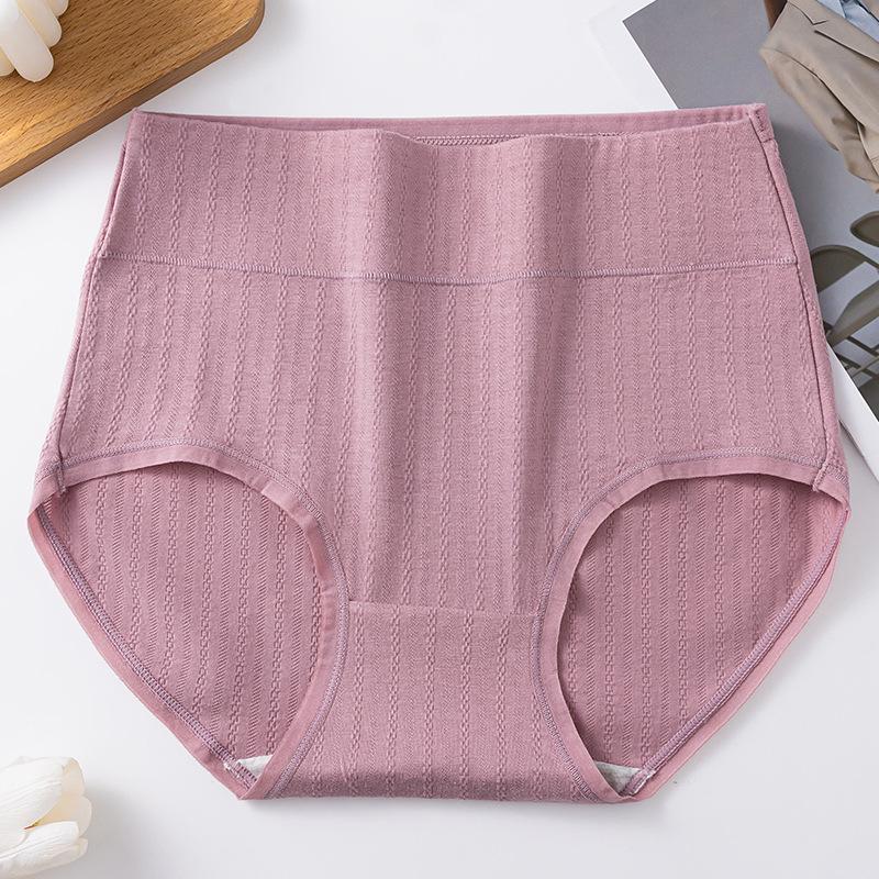 High-Waisted Cotton Antibacterial Shorts for Middle-Aged and Plus-Size Women