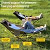 Portable Folding Camping Reclining Four-Speed Adjustable Outdoor Sit or Lie Moon Chair with Leg Rest Lunch Break Chair