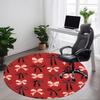 1pc Bow Pattern Carpet for Office Non-Slip, Round Carpet, Soft & Comfortable, Carpet for Office, Round Floor Mat Yy251225131