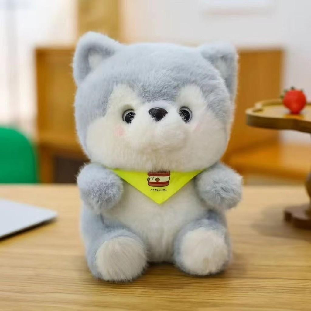 Husky Plush Animal Toy Short Plush Material For Kids Playroom And Gifts