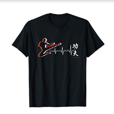 Kung Fu Shaolin Herzschlag Grafik T-Shirts Damen Mann Sommer Kampfsport Enthusiast Outdoor Atmungsaktives Baumwoll-T-Shirt Kleidung