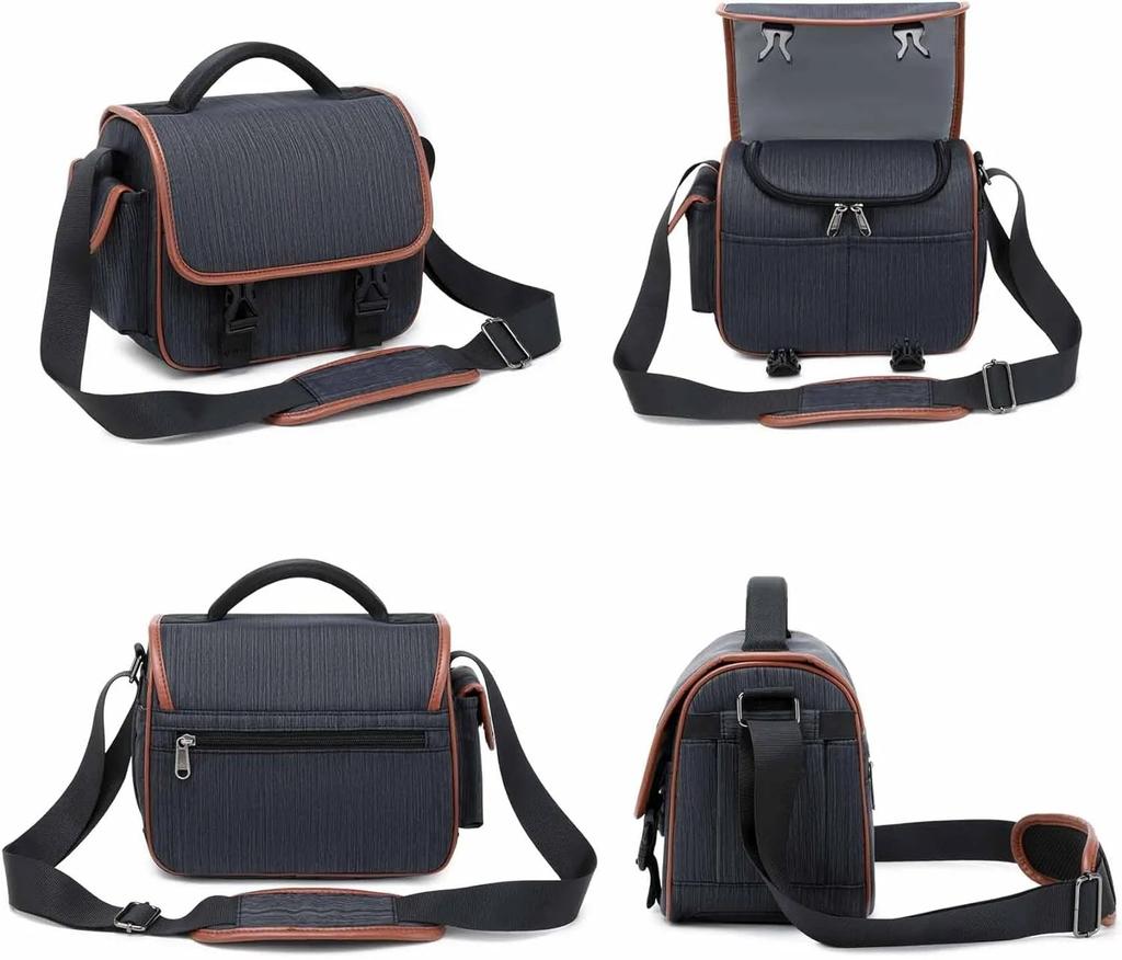 Funkční taška na fotoaparát s nastavitelným popruhem pro nošení přes tělo nebo přes rameno