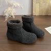 Women's soft elastic thick sole winter fur one warm cold padded snow boots non-slip wear casual sports cotton boots