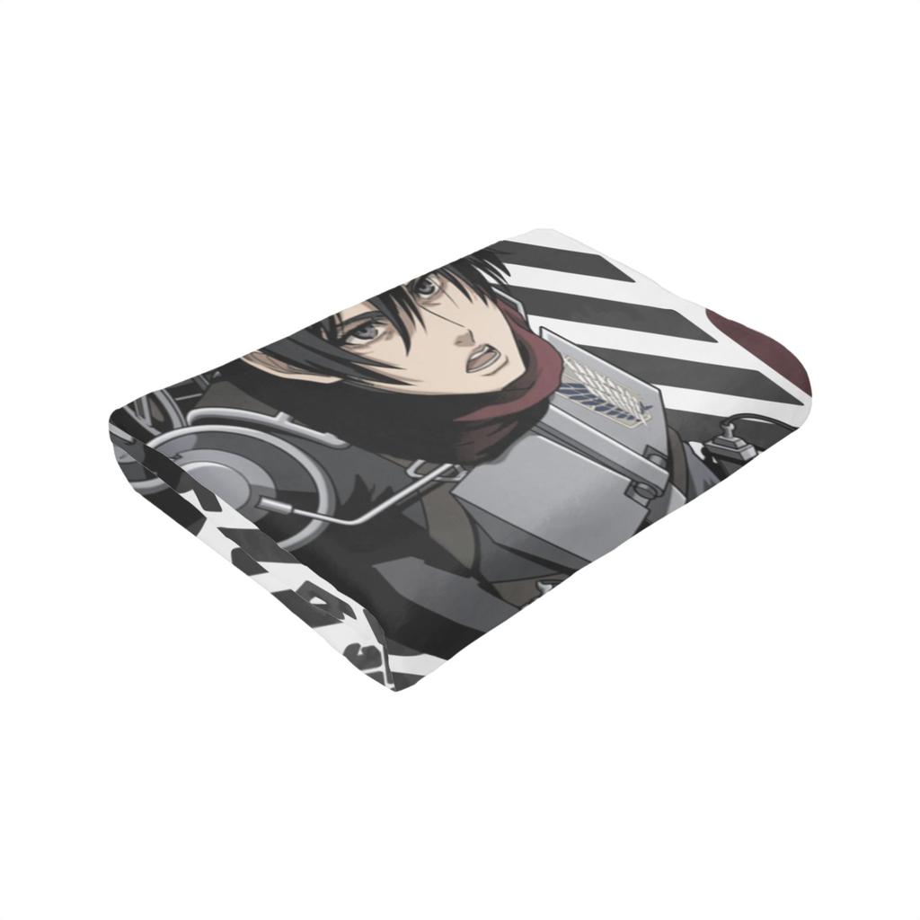 Shingeki no Kyojin Mikasa Ackerman Attack on Titan Blankets Flannel Spring/Autumn Portable Warm Throw Blanket for Sofa Rug Piece