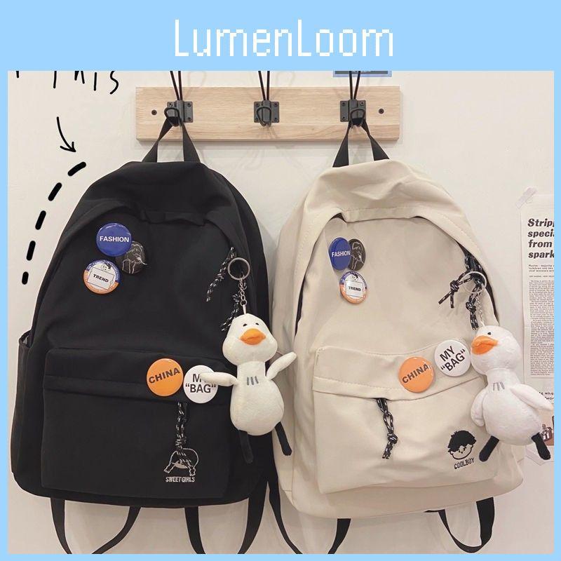 Solid Color Shoulder Baglarge Capacity Travel Backpack Leisure Student Junior