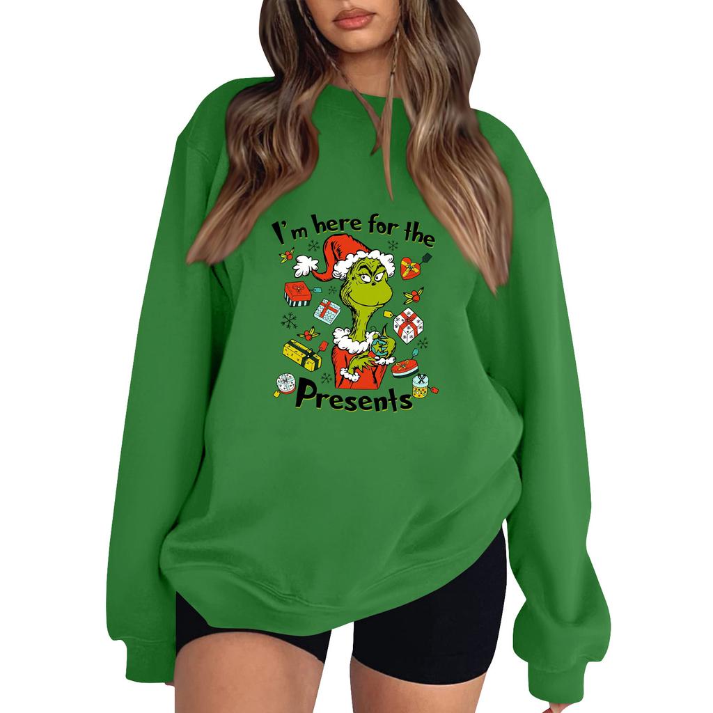 Women's Fashion Lightweight Long Sleeve Pullover Christmas Hoodie