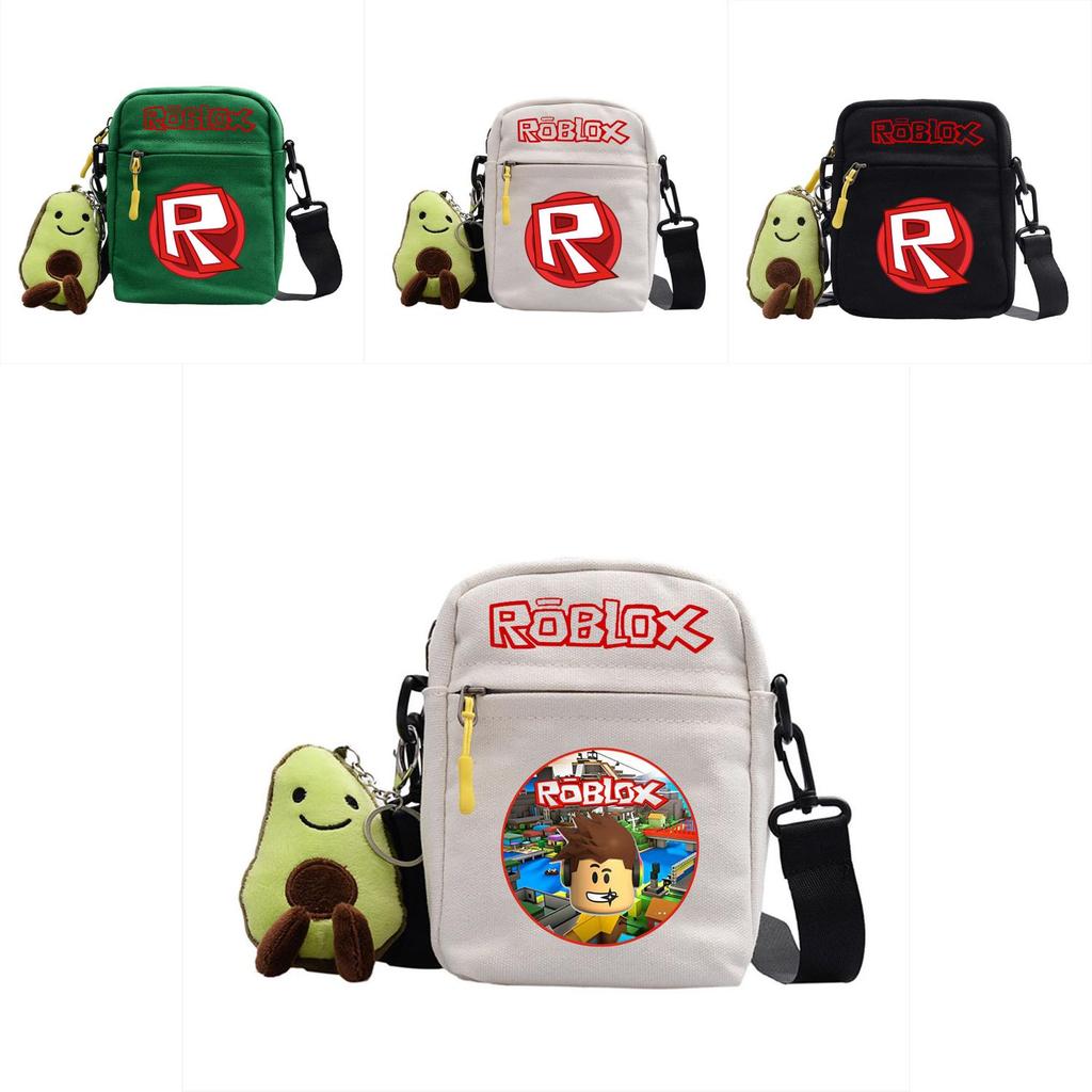 Plátěná taška přes rameno Roblox s potiskem herní postavičky pro běžné cestování a do školy
