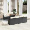 Garden Sofa Set with Storage 8 pcs Black Poly Rattan
