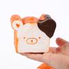 Bear Toast Squeeze Toy Slow Rising Stress Relief Cartoon Expression Bear Bread Sensory Toy Students Office Workers Anti-anxiety Gift
