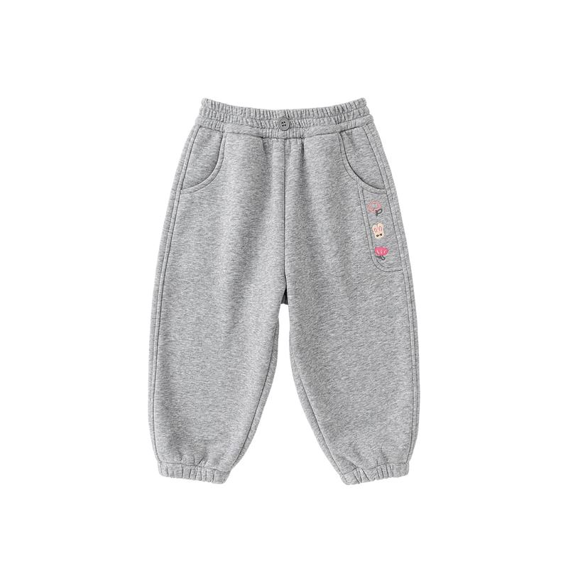 Toddler Girls' Winter Thickened Casual Pants