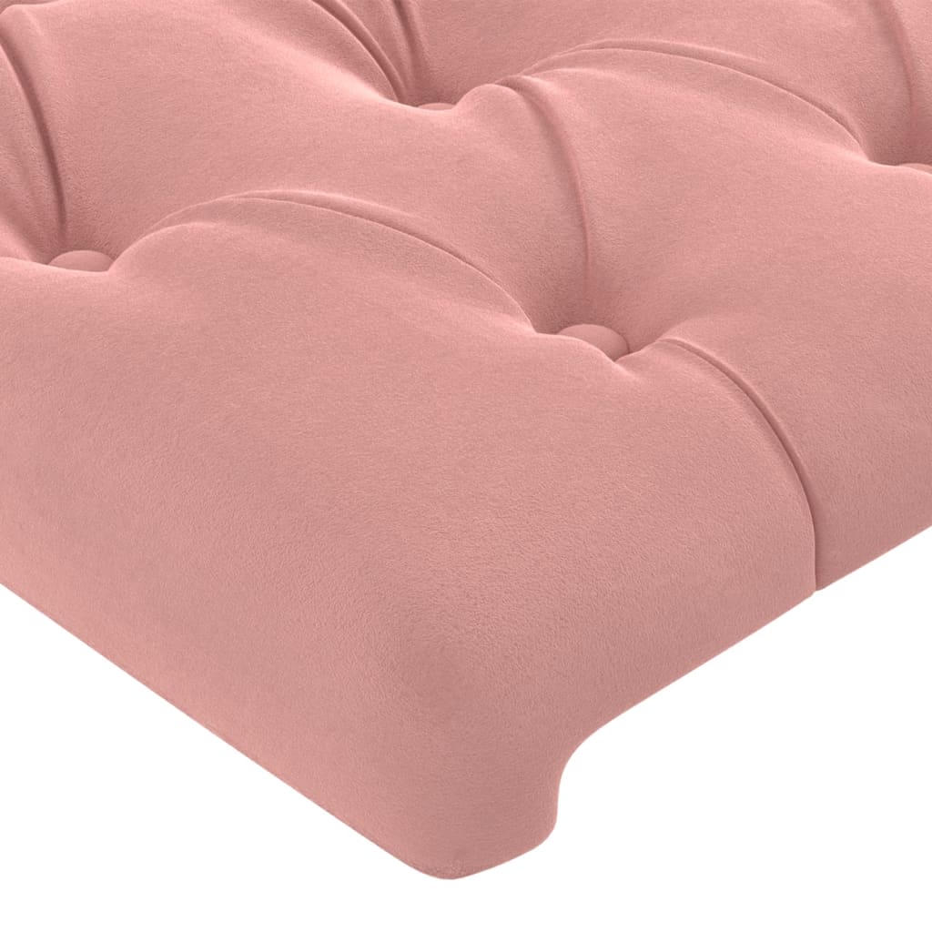 Headboard with Ears Pink 163 X 16 X 78 88 Cm Velvet