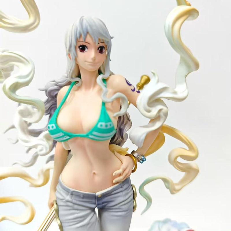 31cm One Piece Nika Form Nami Straw Hat Nami Anime Figure With Zeus Cloud Collectible GK Statue Model Toy Desktop Ornament Gift