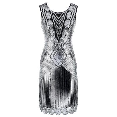 Popular European and American High-end Performance Dress, Retro Sequined Evening Dress for Women