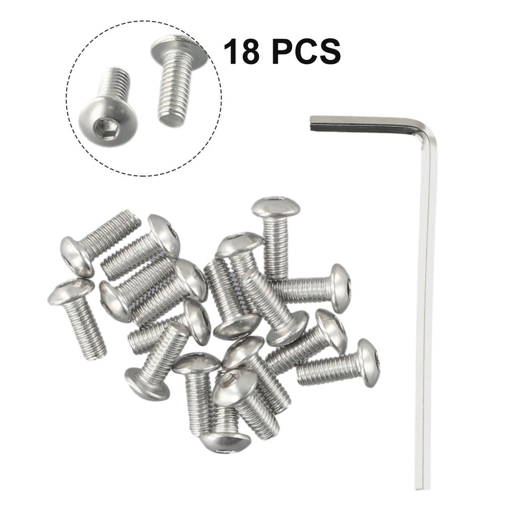 Screws Steel Wrench 18 X Screws Mounting Repair Parts