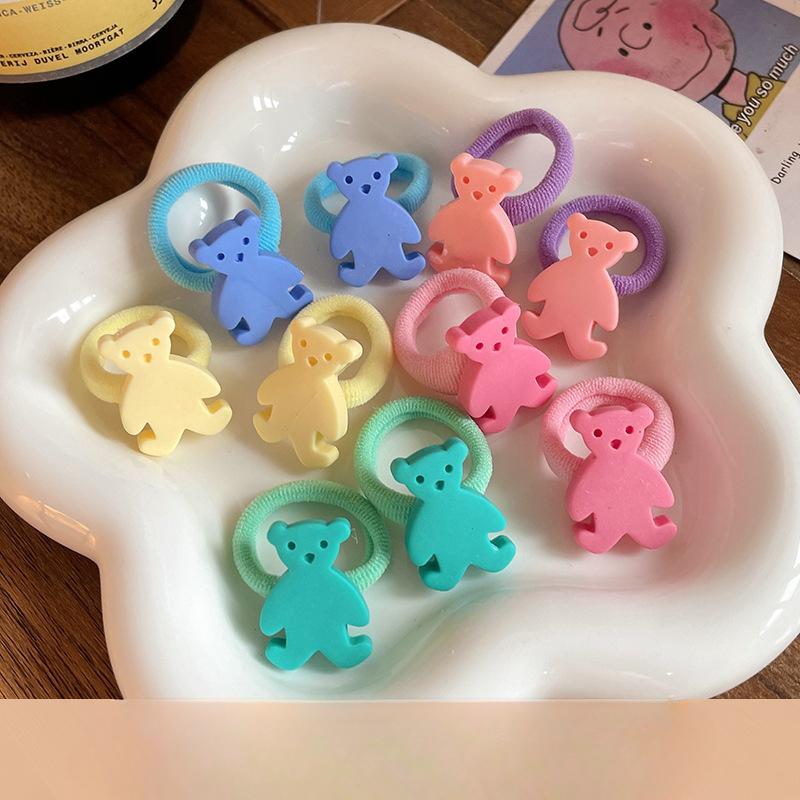 10pc mini faixa de cabelo do bebê kawaii dos desenhos animados floral animal elástico corda de cabelo para a criança menina pequena tumb faixa de cabelo adorável headwear