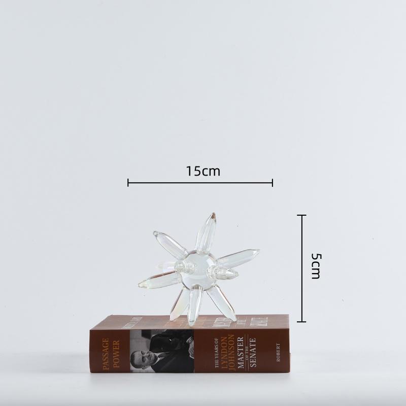 

Glass Handicrafts Crystal Sea Urchin Figurine Geometric Crystal Ball Spike Ball Silver Molecule Home Decoration Accessories