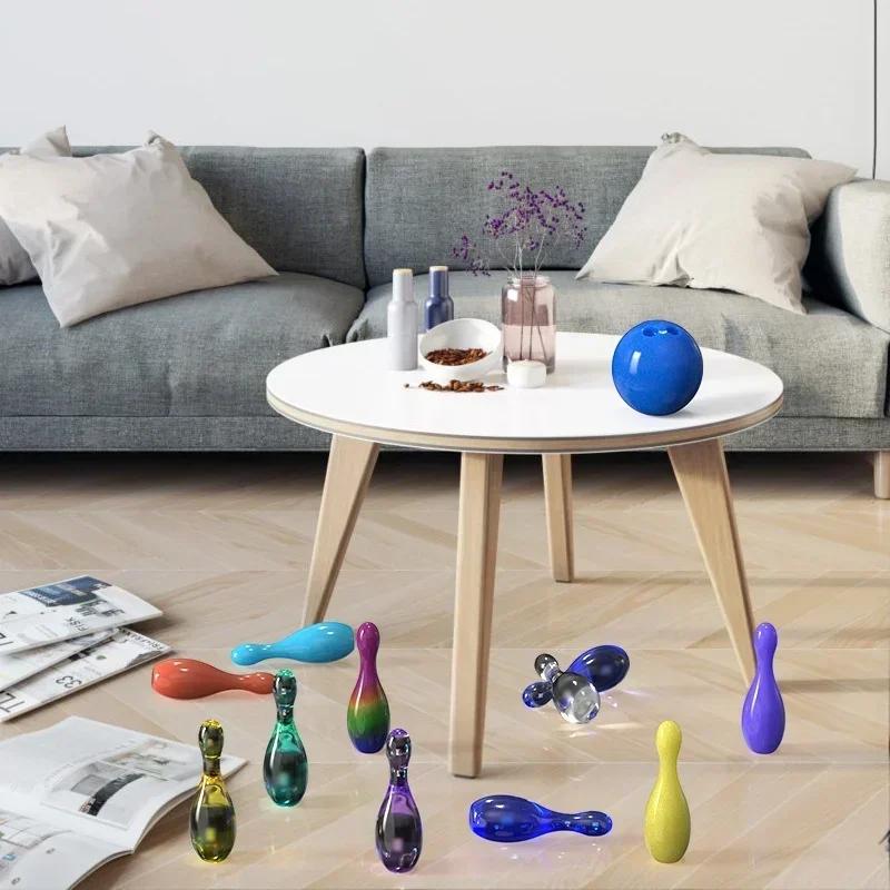 Bowling Resin Creative Molds Kit DIY Crystal Epoxy Resin Bowling Ball Silicone Mold Family Play Table Ornament Candle Mould