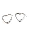Fashion personality ins cold wind metal love earrings women's design sense large earrings multi-layer peach heart design earrings