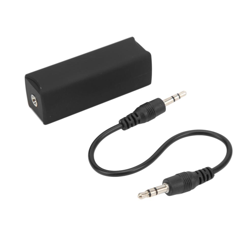 3.5mm 0.14in Ground Loop Noise Filter Isolating Black 20HZ‑20KHZ for Car Home Stereo System