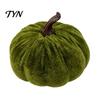 Velvet Stuffed Pumpkin Small Artificial Decoration, Fall Thanksgiving Soft Seasonal Floral Scene Accents Ornament, Autumn Harvest Tabletop Centerpiece