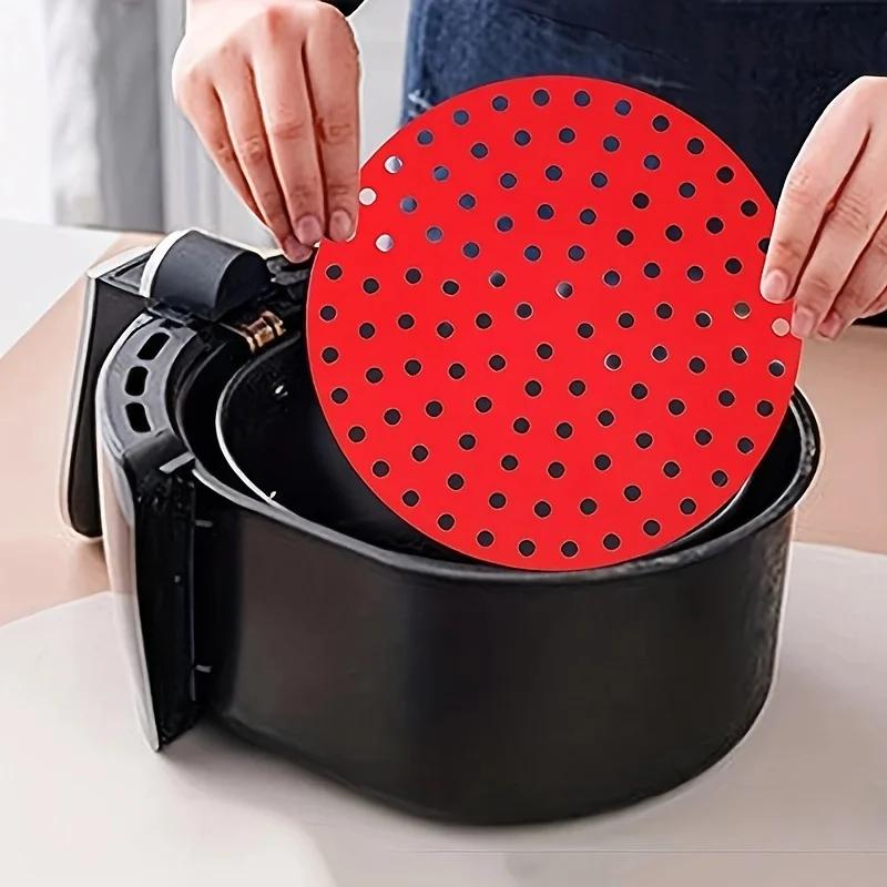 2pcs-Reusable Silicone Air Fryer Liner - Easy Clean, Non-Stick Mat For Healthier Cooking-Kitchen Baking Supplies