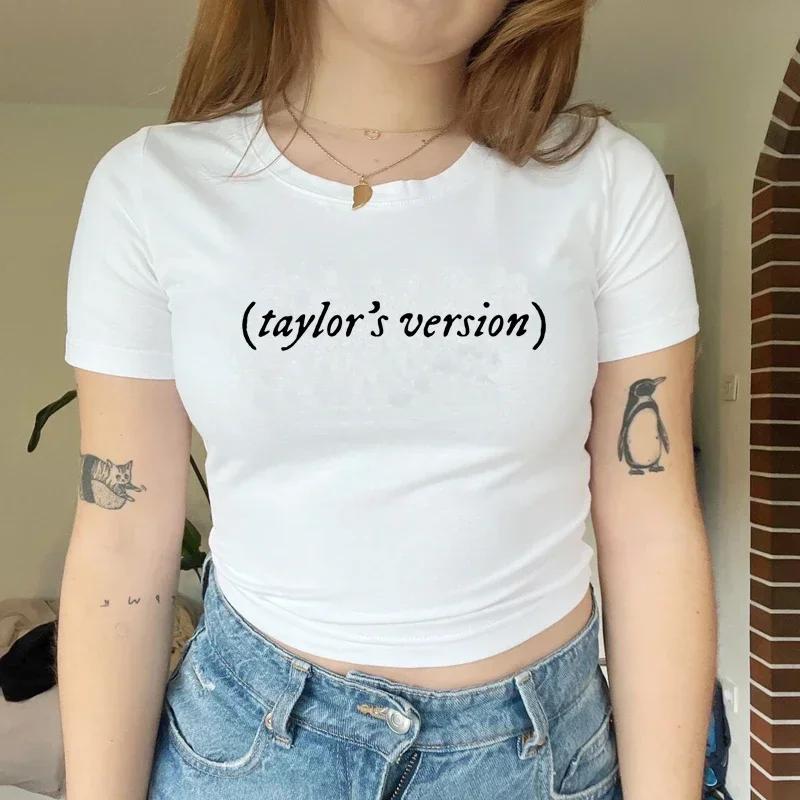 

Fashion letter printed short Tshirt sexy round neck short sleeved daily Womens crop top Tshirt 4XL