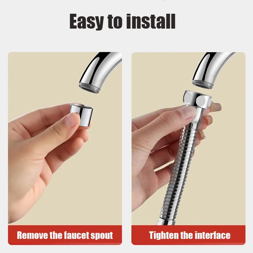 Cap pulverizator universal din oțel inoxidabil cu rotație 1080° pentru chiuveta de bucătărie, robinet extensibil, perlator, robinet, duză anti-stropire