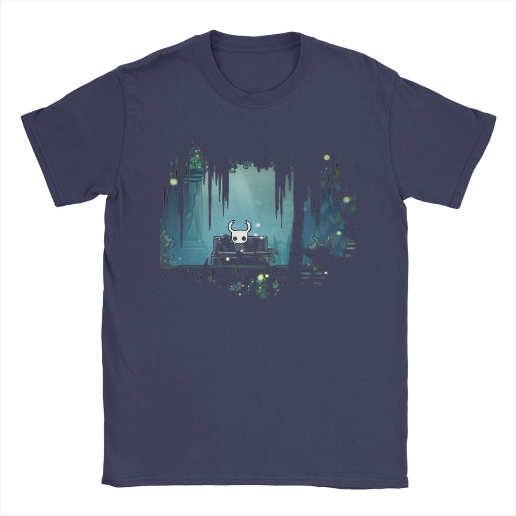Hollow Green Hollow Knight T-Shirts Humorvolle Reine Baumwoll-Tees Rundhals Kurzarm T-Shirts Grafisch bedruckte Kleidung