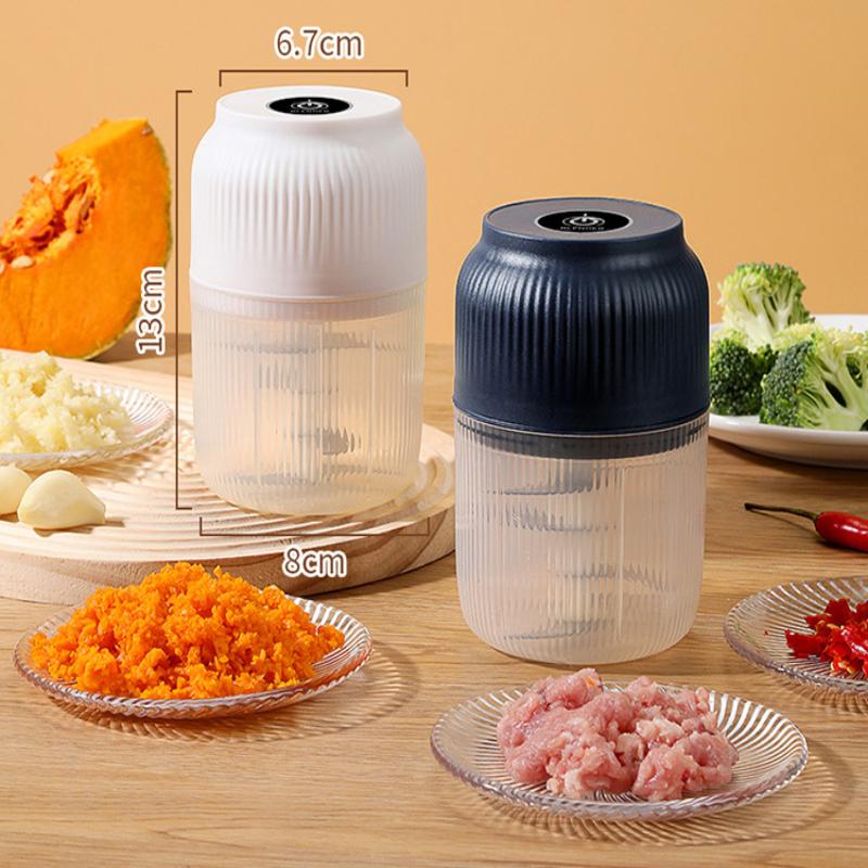 Portable Electric Garlic Masher Mini Food Vegetable Garlic Chili Meat Grinder Chopper