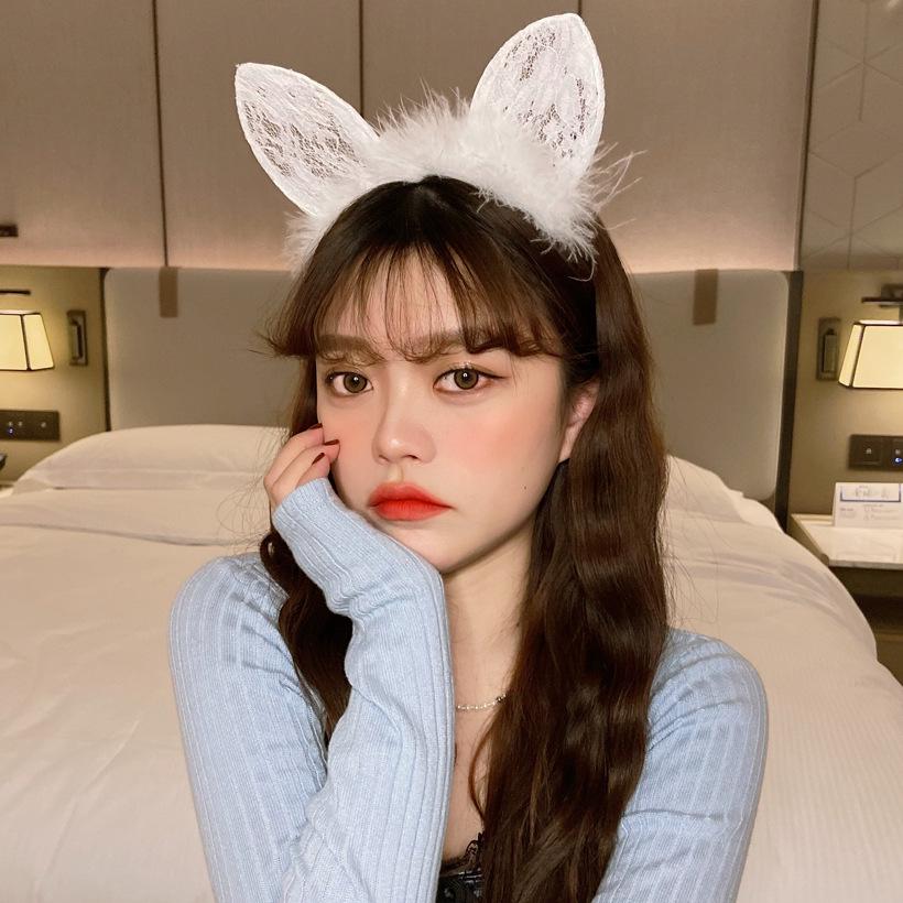 Lace Cat Ears & Rabbit Ears Women's Headband - Cute Face Washing Hair Accessory