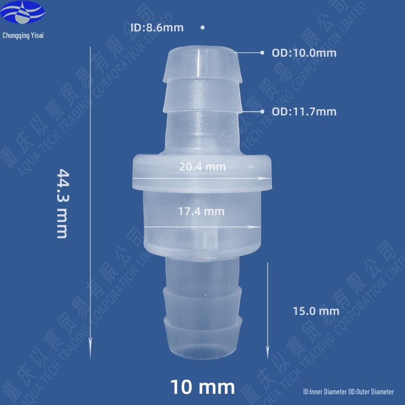 Ozone & Oil Resistant Plastic Check Valve / Stop Valve / Non-Return Valve