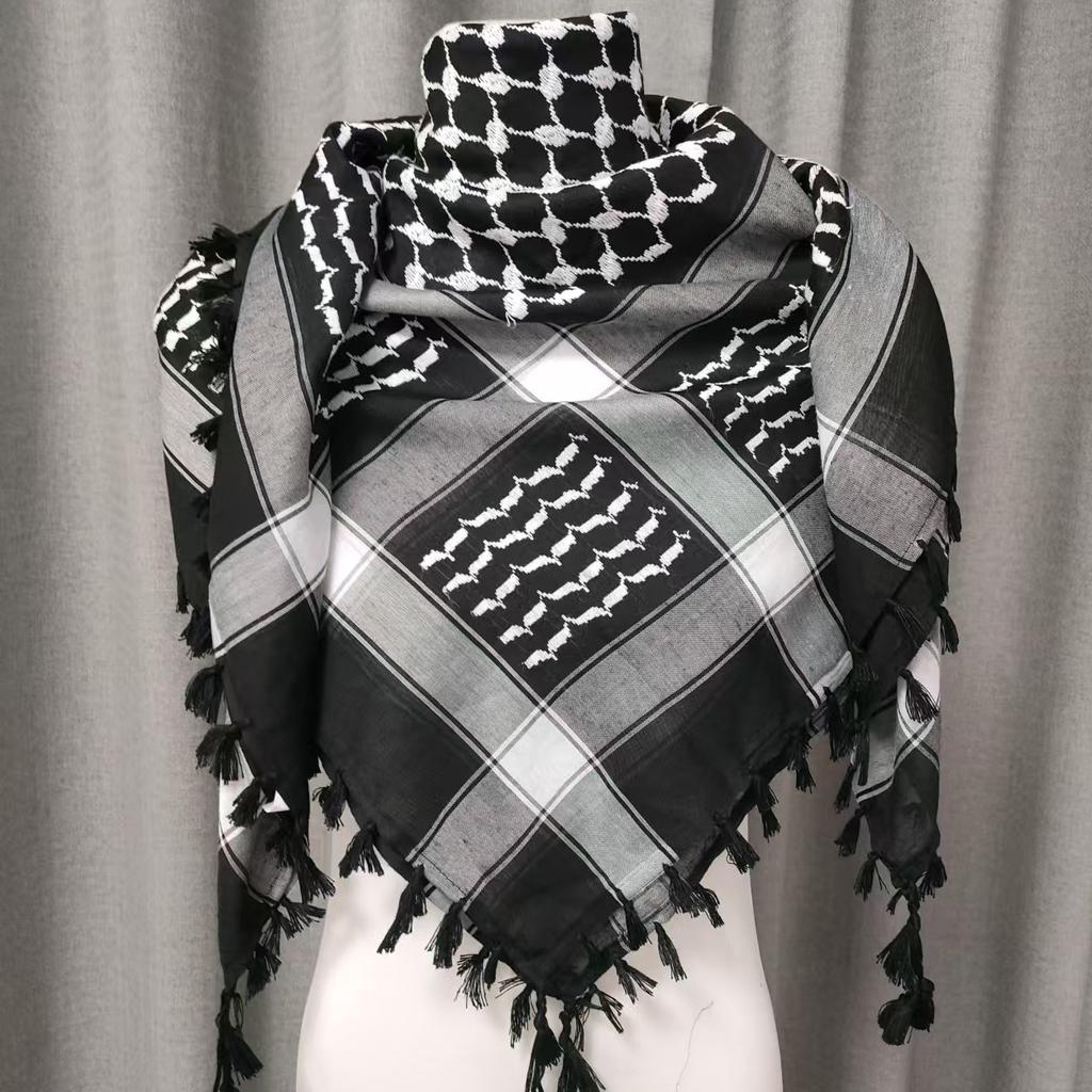 Wysokiej jakości szalik Palestyna Keffiyeh Arabski Kuffiyeh Palestyński Wrap Shemagh Szalik Hidżab Palestyna dla Mężczyzn W magazynie