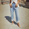 Damesmode Casual Effen Kleur Print Hoge Taille Broek Broek & Capri's