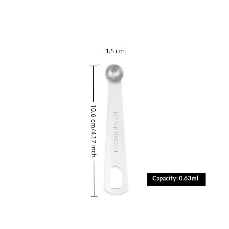 Stainless Steel Measuring Spoon 1/5/6 Pcs With Scale Measuring Ruler Spoon Kitchen Coffee Cooking Spoon Baking Measuring Tool