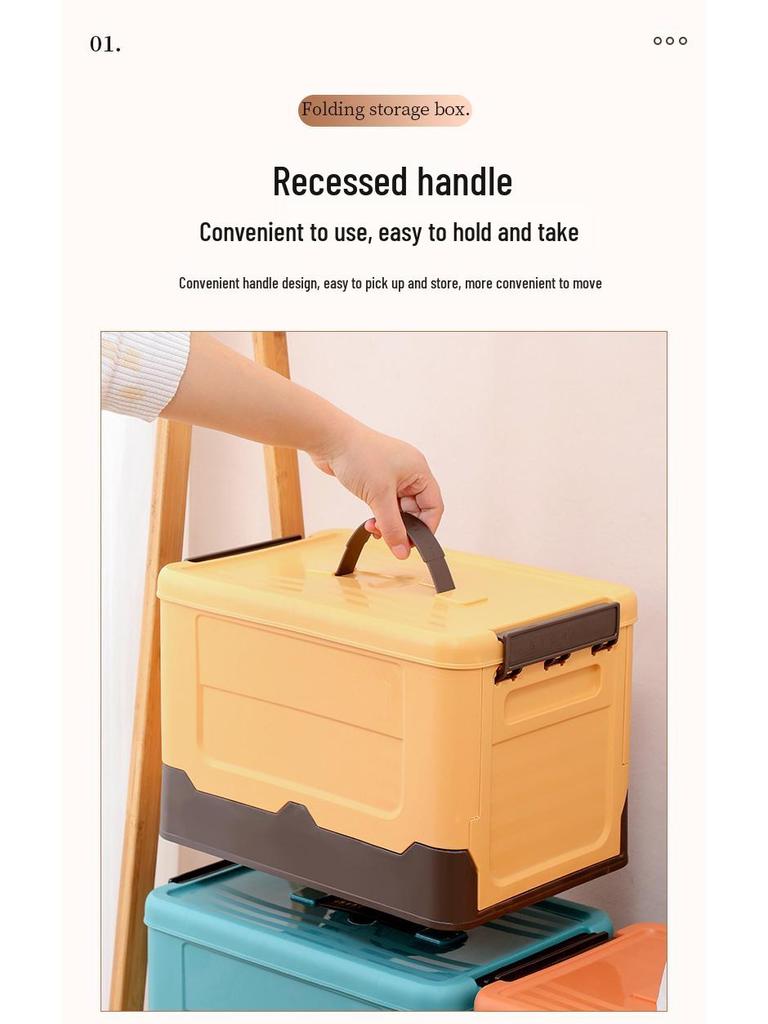 Large Capacity Foldable Organizer Box for Underwear, Socks, Tableware, and More