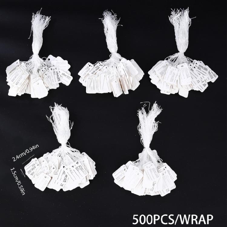 500PCS Easy Install Price Identification Markers Professional Grade Paper Labels for Luxury Goods Store Displays